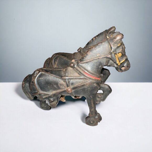 Rare Vintage Arcade Mfg Co Cast Iron Horses Please Read Description - Picture 3 of 6